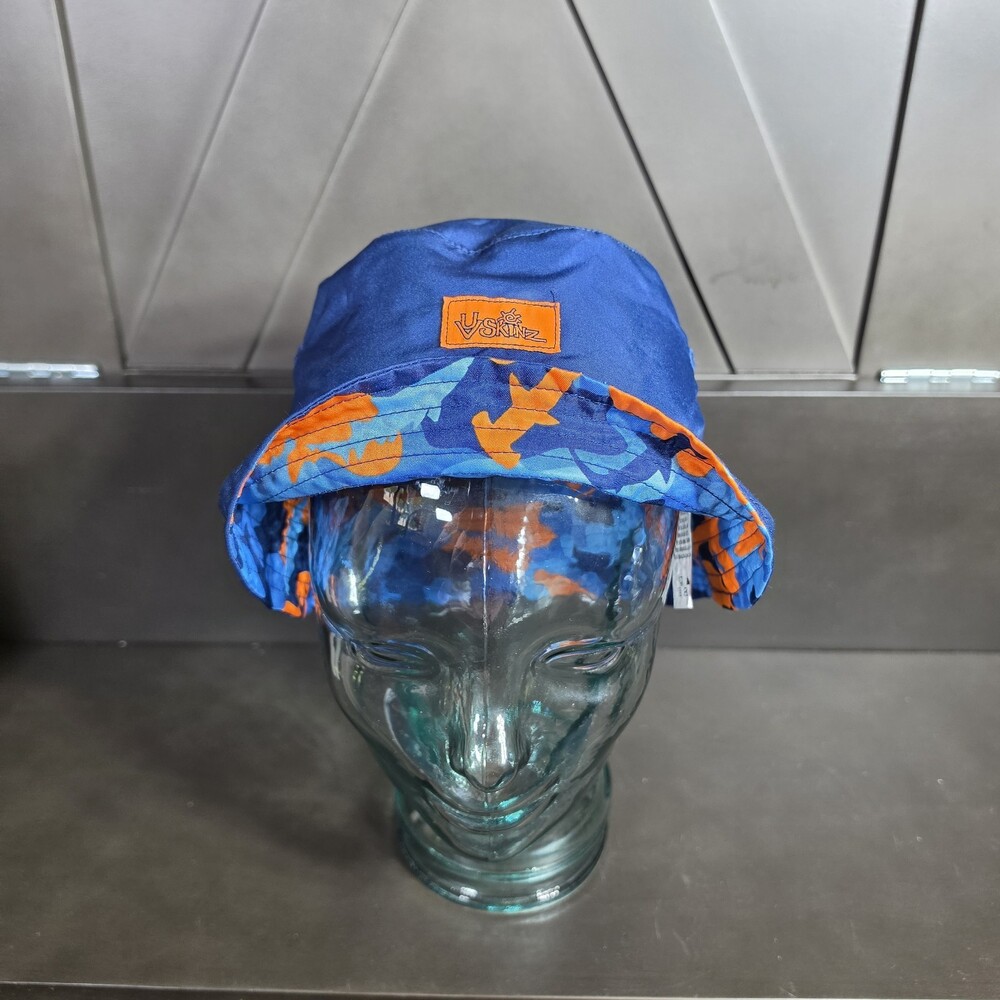 UV Skins Youth Reversible Bucket Hat Blue/orange UPF 50